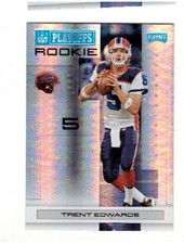 TRENT EDWARDS Rookie 1/1  2007 Playoff Platinum HOLOFOIL 1/1 Out-of-Pack Quality