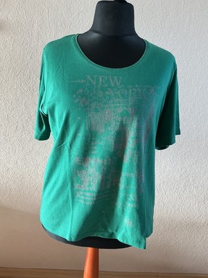 grünes T-Shirt - Mark Adam - vermutlich Größe 42/44 - Aufdruck - Maße beachten!
