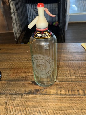 Rare Cambrian Table Waters Rushin Syphon Glass Seltzer Soda Mineral Water Bottle