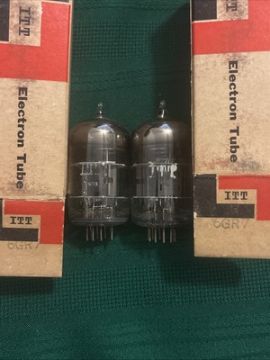 Matched Pair NOS NIB ITT 6GR7 Tubes Audio Amplifier Headphone Preamp Radio Rare