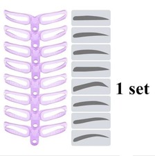 8-in-1 Eyebrow Stencil Brow Stamp Template Reusable Makeup Tools Set