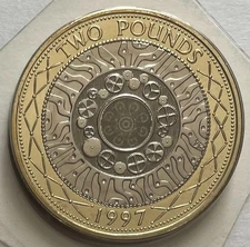 Great Britain 2 Pounds 1997 - British Industry from Iron Age to Today - BU