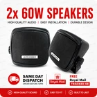 2x 60W 4" Car Van Truck Speakers Surface Mount Parcel Shelf Audio Pair 4 inch
