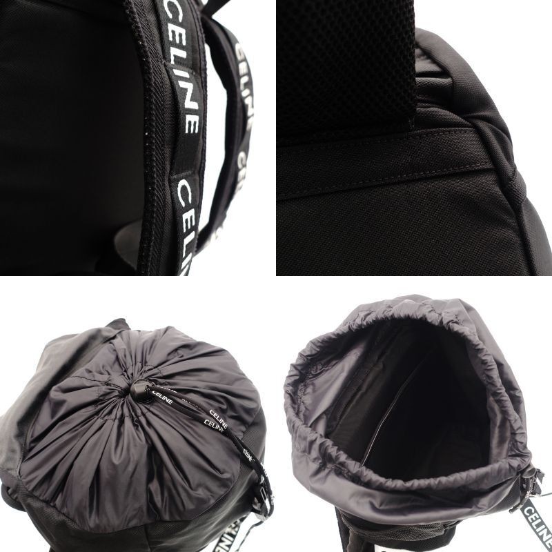 CELINE Backpack Nylon Black Rucksack Trekking Log… - image 7