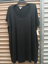 Terra And Sky Swing Knit Dress Size 3X (24W-26W) Black NWT
