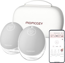 Momcozy Mobile Flow Wearable Double Electric Breast Pump App, Case USB 17-21mm