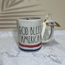 Rae Dunn Mug God Bless America Patriotic July...