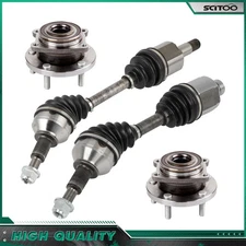 Front CV Axle Shaft + Wheel Hub Bearing For Chrysler 200 2011 2012-2014 3.6L