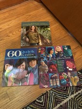 Lot Of 3 Knitting Instruction Books Very Gent...