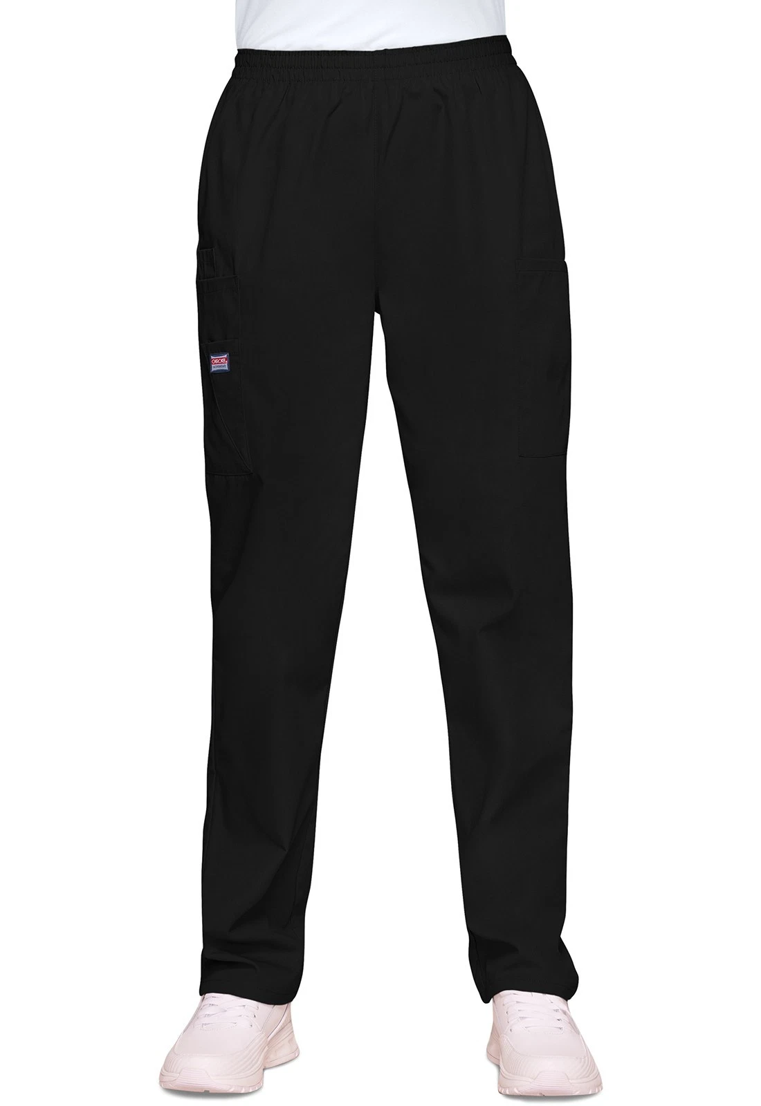 Cherokee Workwear Natural Rise Tapered Pull-On Cargo Pant Tall 4200T BLKW Black