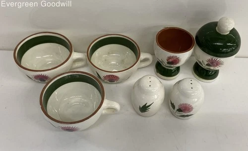 VINTAGE Stangl Collection Pottery Pieces "Thistle" Pattern Lot