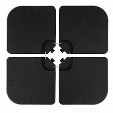 Image of COSTWAY 4-Piece 72 KG Heavy-Duty Cantilever Offset Patio Market Umbrella Base