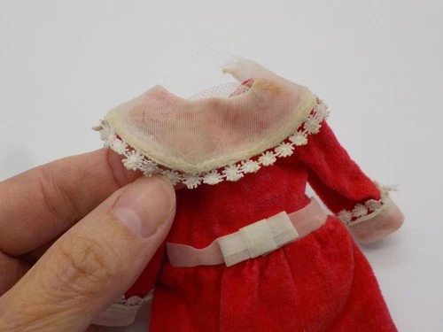 VINTAGE BARBIE SKIPPER #1737 Velvet Red Dress