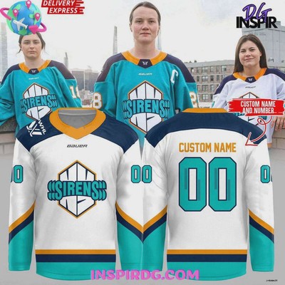Personalized New York Sirens Special White Hockey Shirt All Printed 