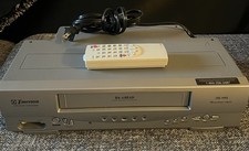 Emerson VCR 4-Head Video Cassette Recorder VHS Player EWV404 With Remote Co