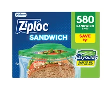 Ziploc Sandwich Bags Easy Open Tab 580 Count Bulk Storage