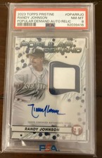 2023 TOPPS PRISTINE RANDY JOHNSON POPULAR DEMAND AUTO RELIC  PSA 8