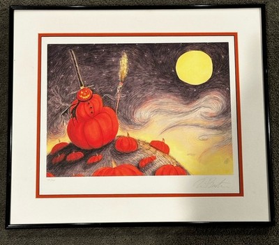 #2 Tim Burton Hand Signed Nightmare Before Christmas Lithograph 153/350 Framed
