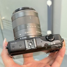Canon EOS M Black 18.0MP Mirrorless Digital Camera W/18-55mm Lens English