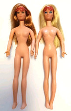 Vintage 1971 Mattel Rock Flowers Two 2 Dolls 6.5 Mini Red Sunglasses