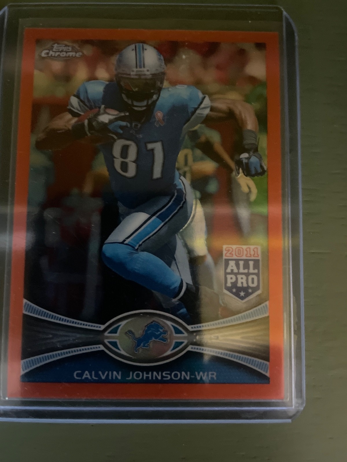 2012 Topps Chrome - All-Pro Calvin Johnson #115 Orange Refractor