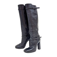 PRADA Size 37 EU Black Leather Knee High Boots