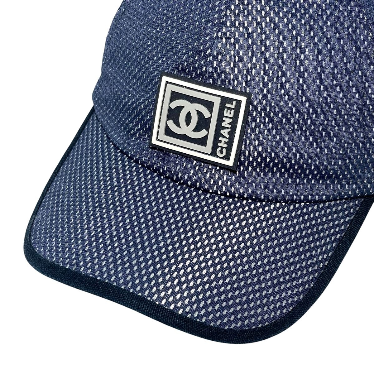 CHANEL Sportsline Nylon Cap Hat Logo Coco Mark Mesh Ladies 26021810 AO image 8