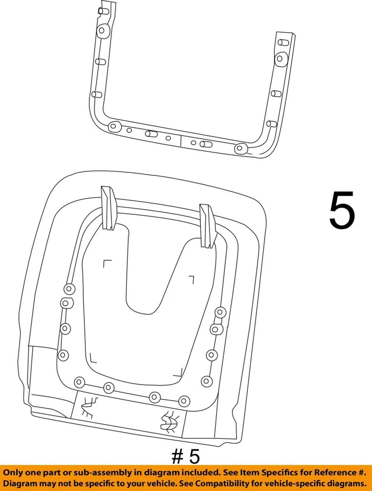 FITS 2011-2013 CHEVROLET CAPRICE PANEL F/SEAT BK CUSH FIN 92247304 - NEW OEM - Image 3 of 3