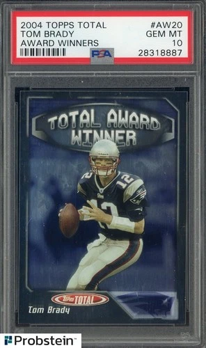 2004 Topps Total Award Winners #AW20 Tom Brady Patriots PSA 10 GEM MINT