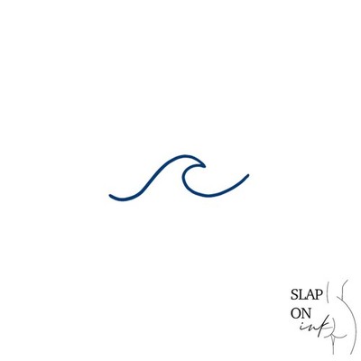 Wave - Kleines Temporäres Tattoo Fake Wasserdicht Kunst Männer Frauen Halb Dauerwelle