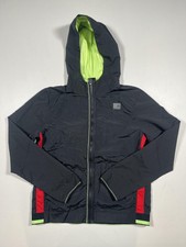 Russell Jacket Youth XXL 18 Black Neon Green Dri-Power 360 Hooded Windbreaker