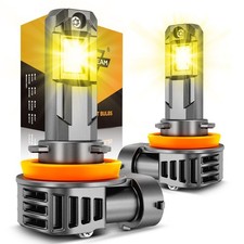 Auxbeam H11 H8 H9 Led Fog Light Drl 3000k Amber Yellow 20000lm High Power Bulbs