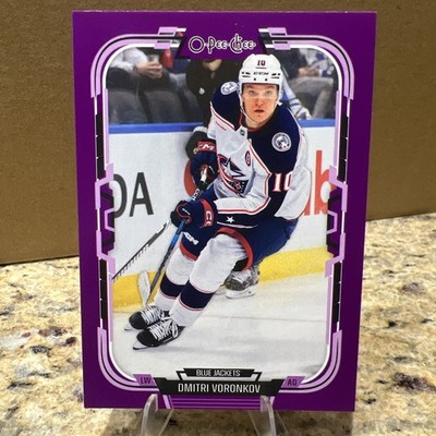 2025-26 O-Pee-Chee - Dmitri Voronkov PURPLE BORDER /49 Columbus Blue Jackets