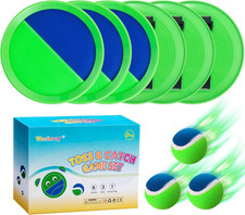 Kids Toys - Outdoor Games for Kids, Toss and Catch Ball Set with 6 Paddles 3 Bal