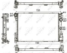 Kühler, Motorkühlung Kühlrippen gelötet 53113 NRF für MERCEDES-BENZ CLS SLK SLC Kühler, Motorkühlung Kühlrippen gelötet 53113 NRF für MERCEDES-BENZ CLS SLK SLC