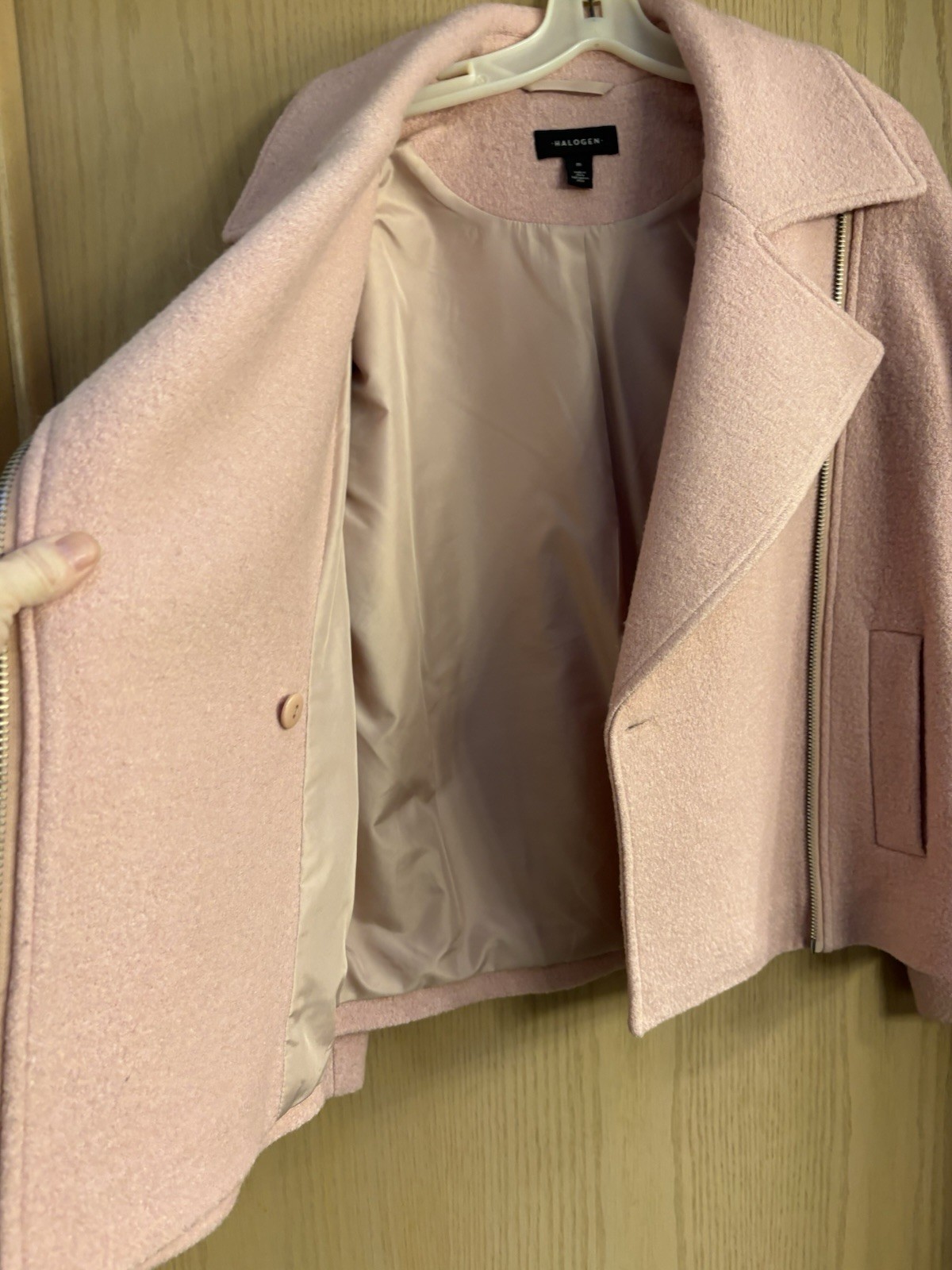 Halogen Pink Collared Zip Button Short Jacket M W… - image 3