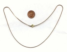 3 VINTAGE SOLID BRASS .5mm. WIDE THIN FINE COBRA CHAIN 18" NECKLACES CH94