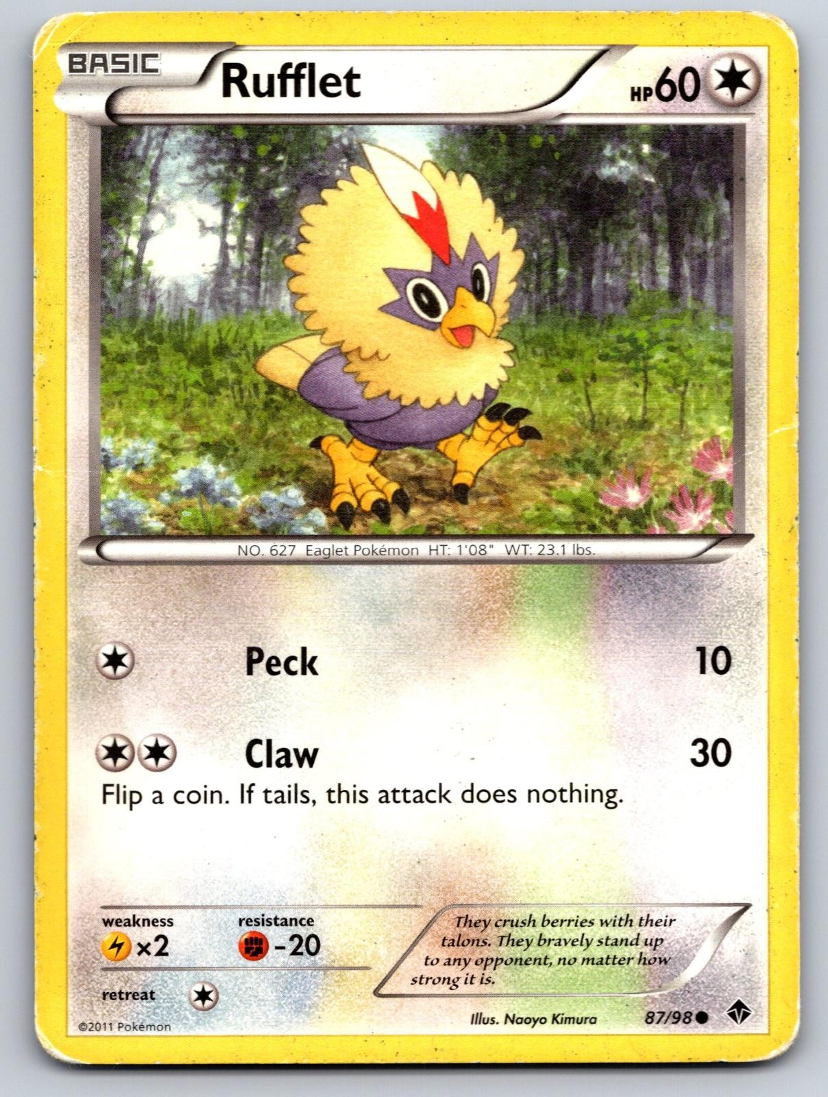 Rufflet 87/98 Common Emerging Powers Pokemon Heavily Played