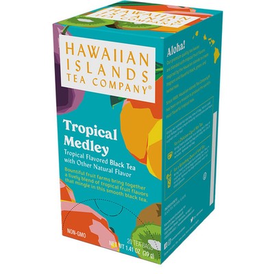 Hawaiian Islands Tropical Medley Fruit Flavors Black Tea (20 Tea Bags), 1.41 oz