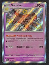 Pokemon Dachsbun 161/091 Paldean Fates Shiny Rare Holo Baby Shiny NM Card