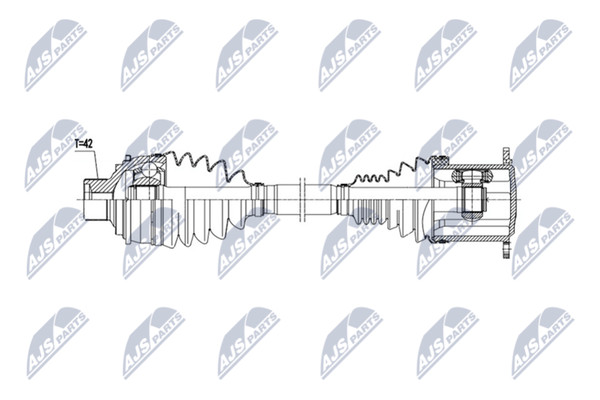 NTY Antriebswelle NPW-AU-073 FüR Audi-image