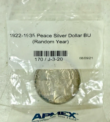 1922 PEACE SILVER DOLLAR BU
