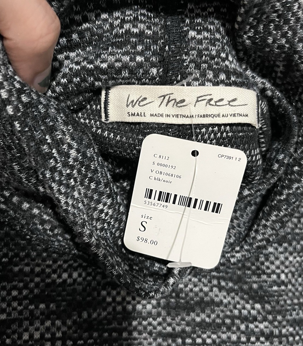 NWT Free People We The Free Sunny Days Turtleneck Night Star Sweater Oversized,S View 3