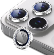 Silver For iPhone 17/17Air/17 Pro/17 Pro Max Camera Lens Protector Bling Diamond