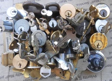 8.9 Lbs mix lot of Locks, cylinders, cam locks, parts, etc...Locksport