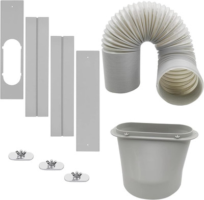 Portable Air Conditioner Window Vent Kit with 5.9  Diameter Hose, Adjustable Sli