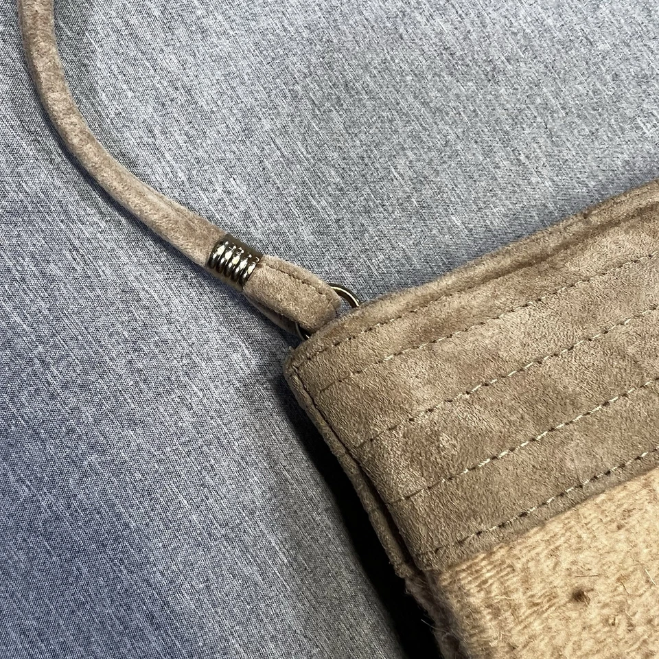 Bolso Bandolera Cartera Manta Vintage Doble W Marca Lana Cuero Suroeste  Foto 4 de 4