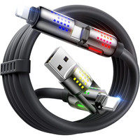 Multi Ladekabel 240W 4 In 1 Schnellladekabel E-Mark Chip 1,2M FüR Iphone Galaxy