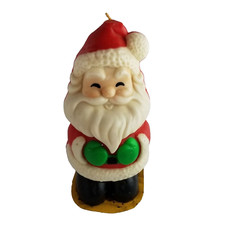 Santa Claus Wax Candle 7.5in by Suni Candle Division Buffalo NY USA Vintage