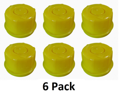 6 AFTERMARKET BLITZ YELLOW GAS SPOUT CAP replaces original 900302 ARROWS LINE UP